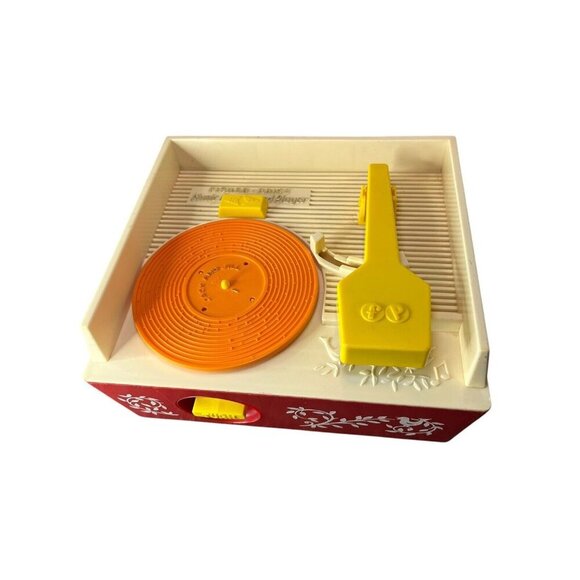 Vintage Fisher Price Music Box Record Player with 3 Plastic Records Works - Picture 3 of 16